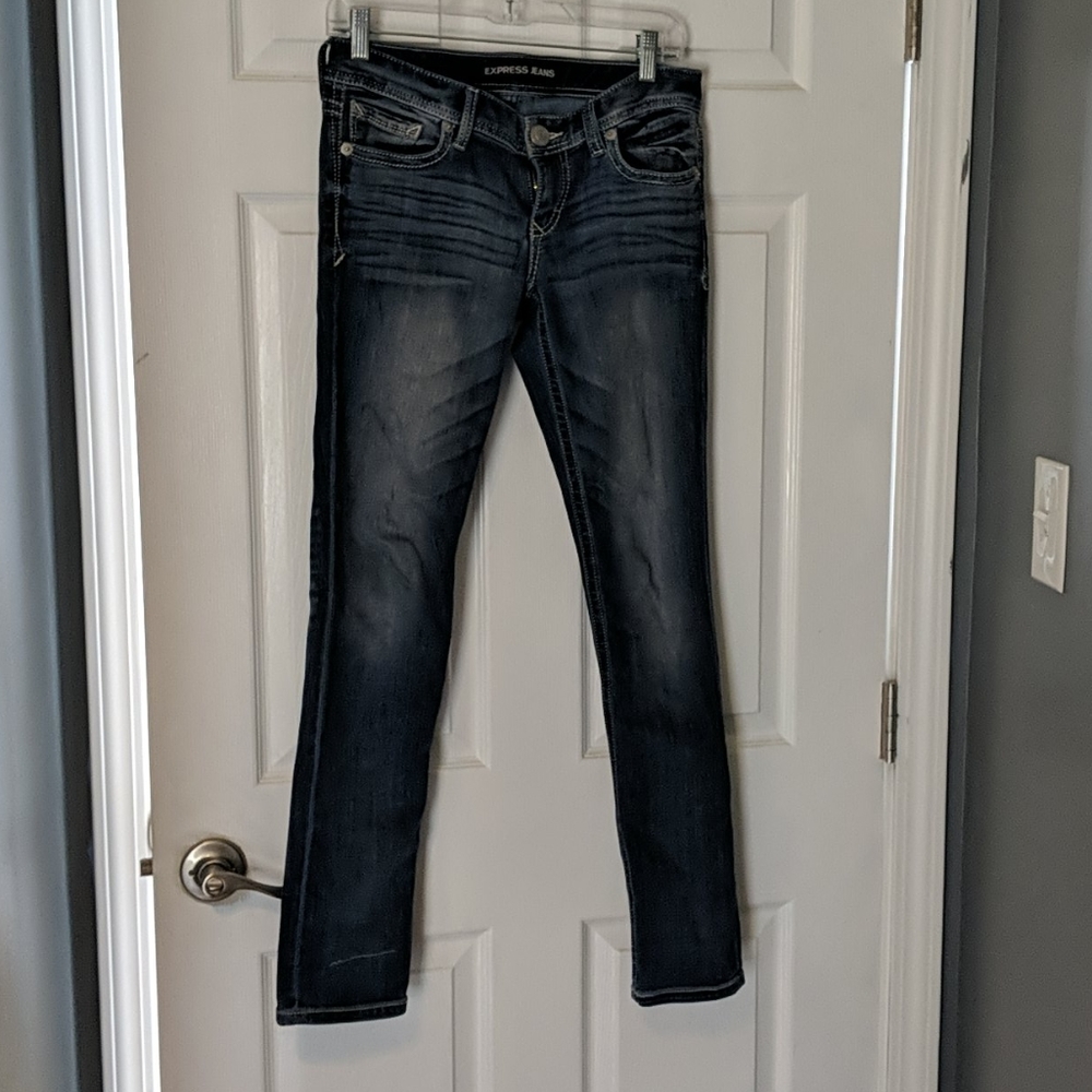 Express skinny low rise jeans